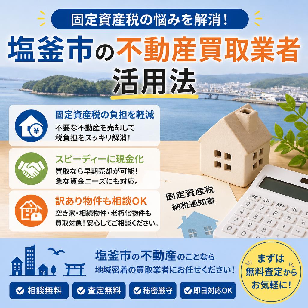 固定資産税の悩みを解消！塩釜市の不動産買取業者活用法