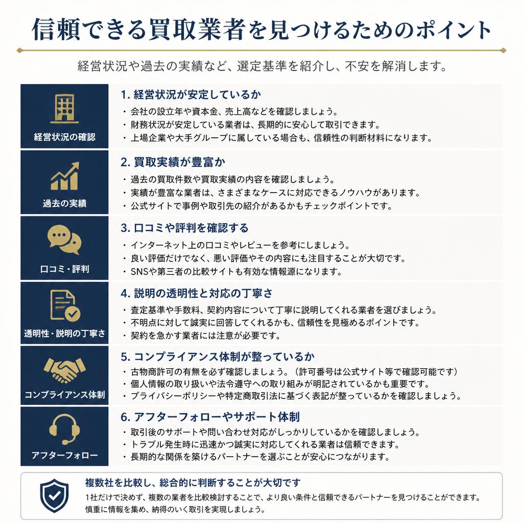 不動産買取業者の選び方