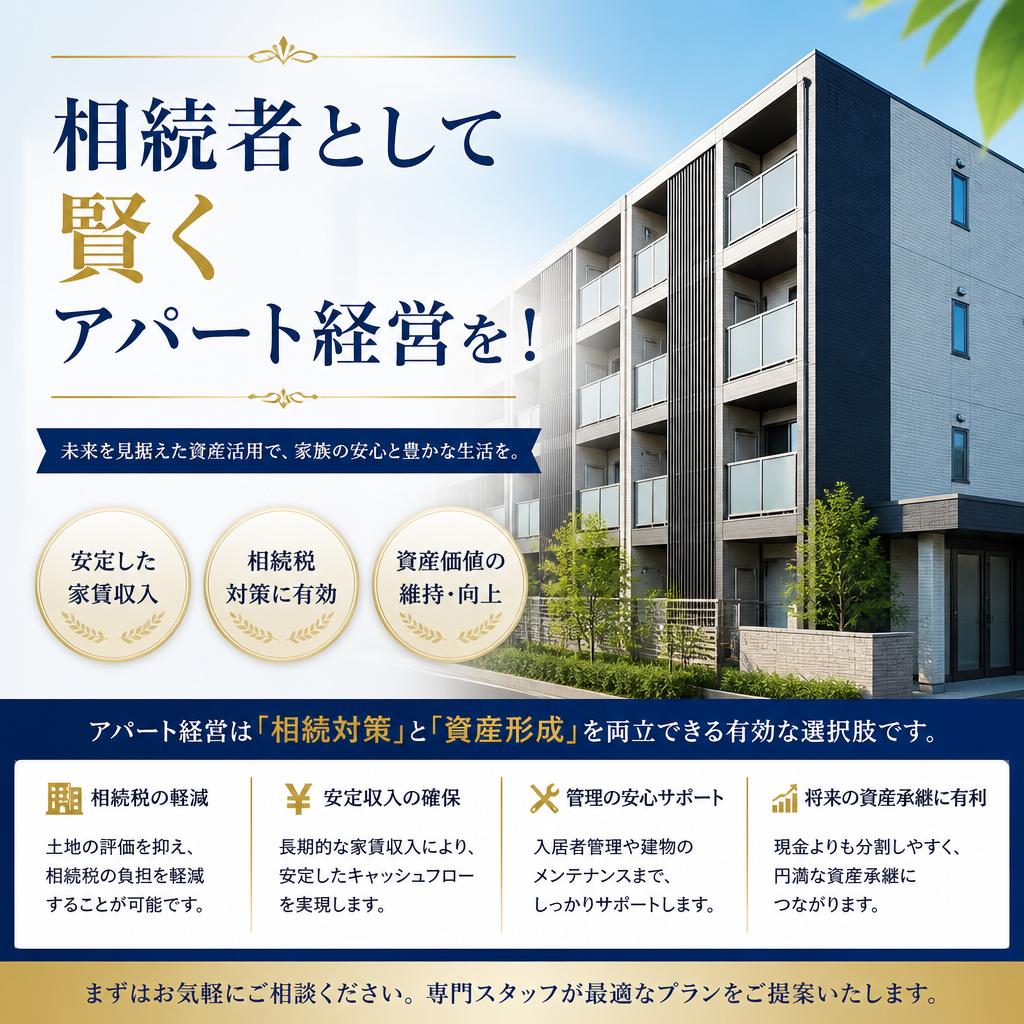 相続者として賢くアパート経営を！