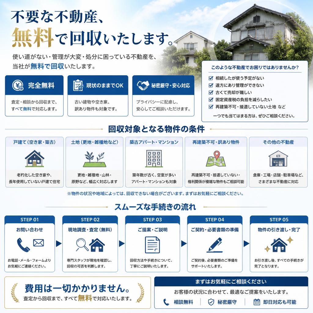 無料回収サービスのご紹介
