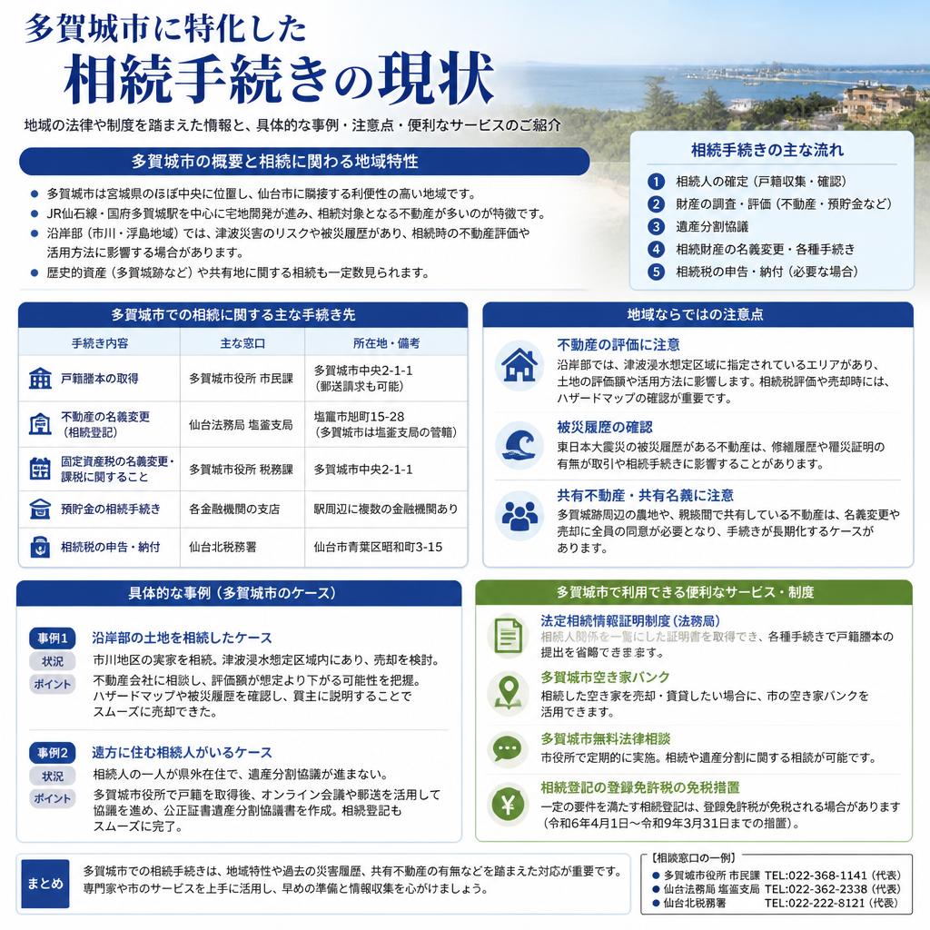 多賀城市における相続手続きの実情