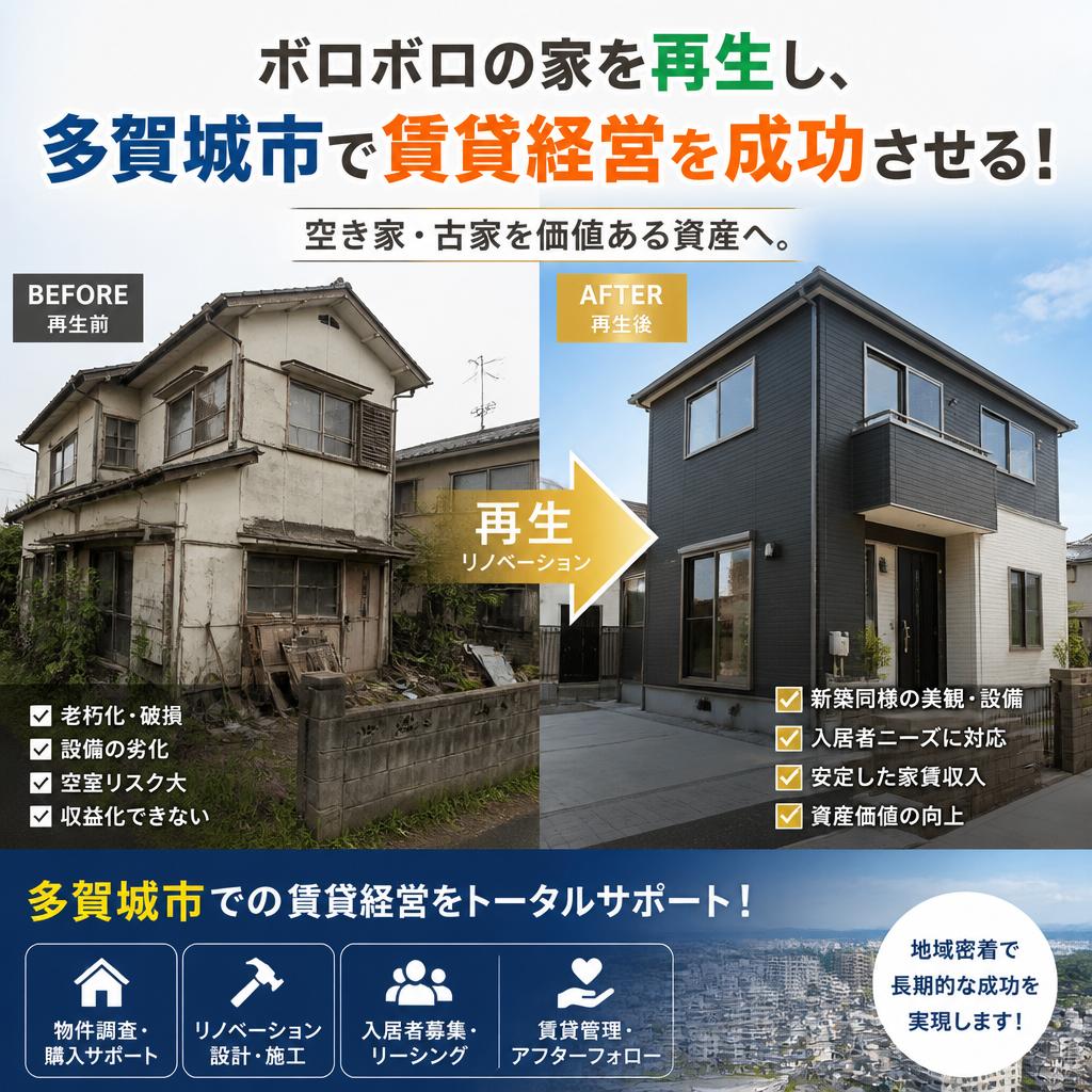 ボロボロの家を再生し、多賀城市で賃貸経営を成功させる！