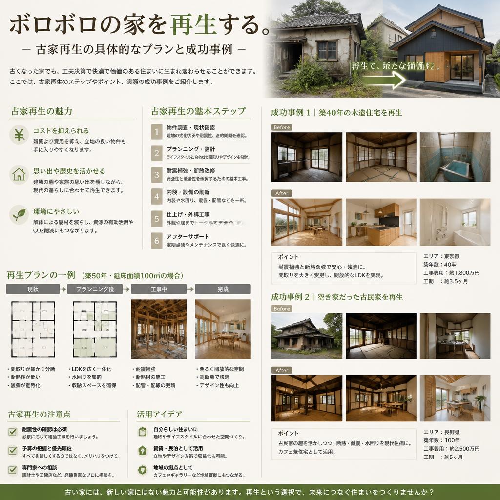 ボロボロの家でも安心!再生プランの提案