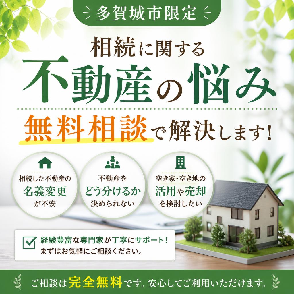 相続に関する不動産の悩み、無料相談で解決します！多賀城市限定