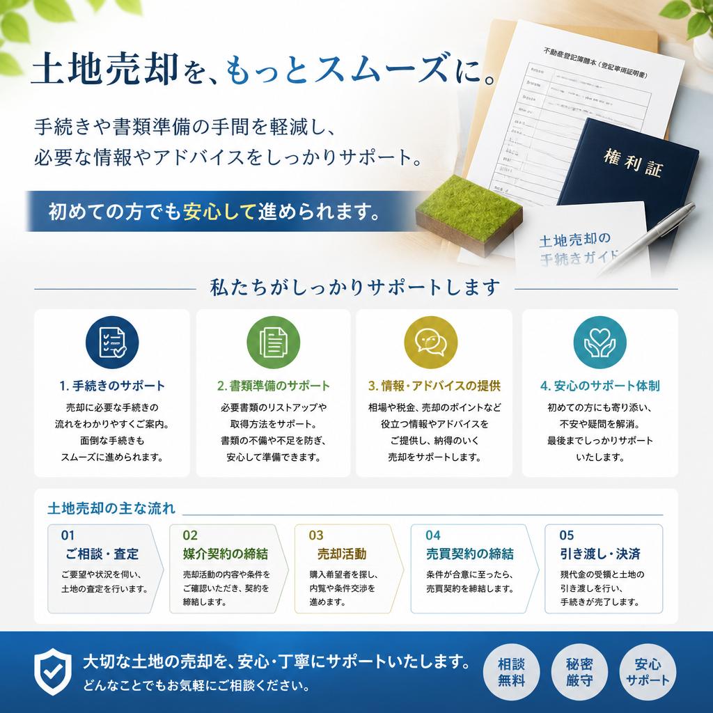 2. 土地売却の手続きは簡単！