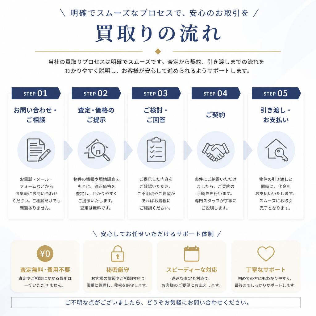 スムーズな買取りプロセス