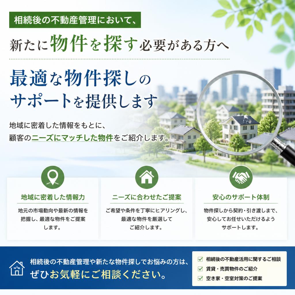物件探しのサポート