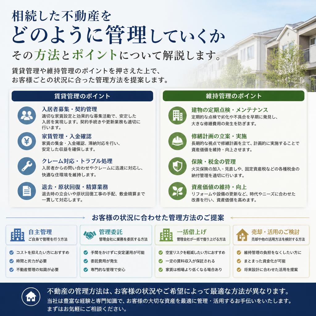 不動産管理の方法とポイント