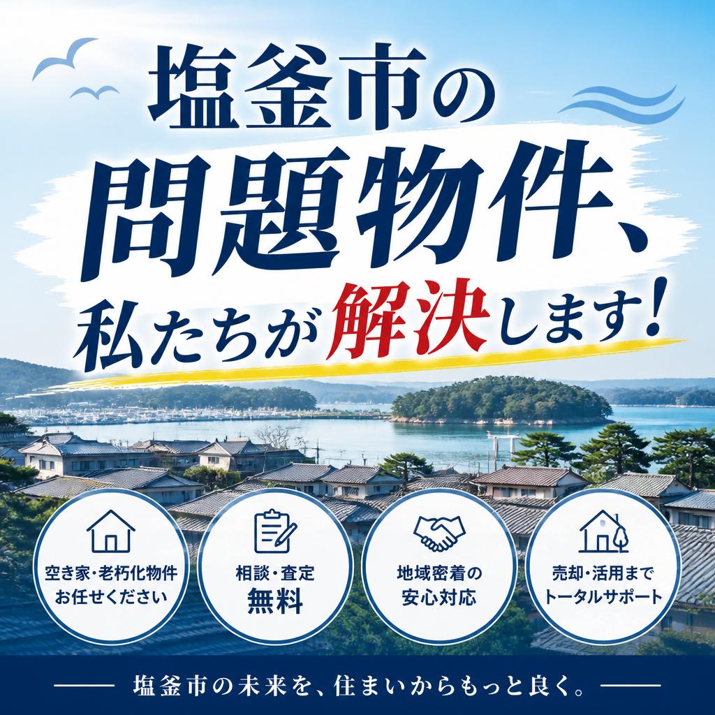 塩釜市の問題物件、私たちが解決します！