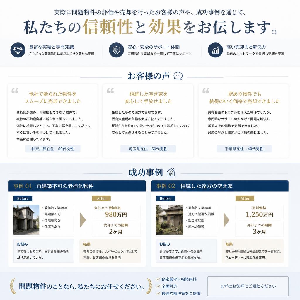 顧客の声、実績紹介