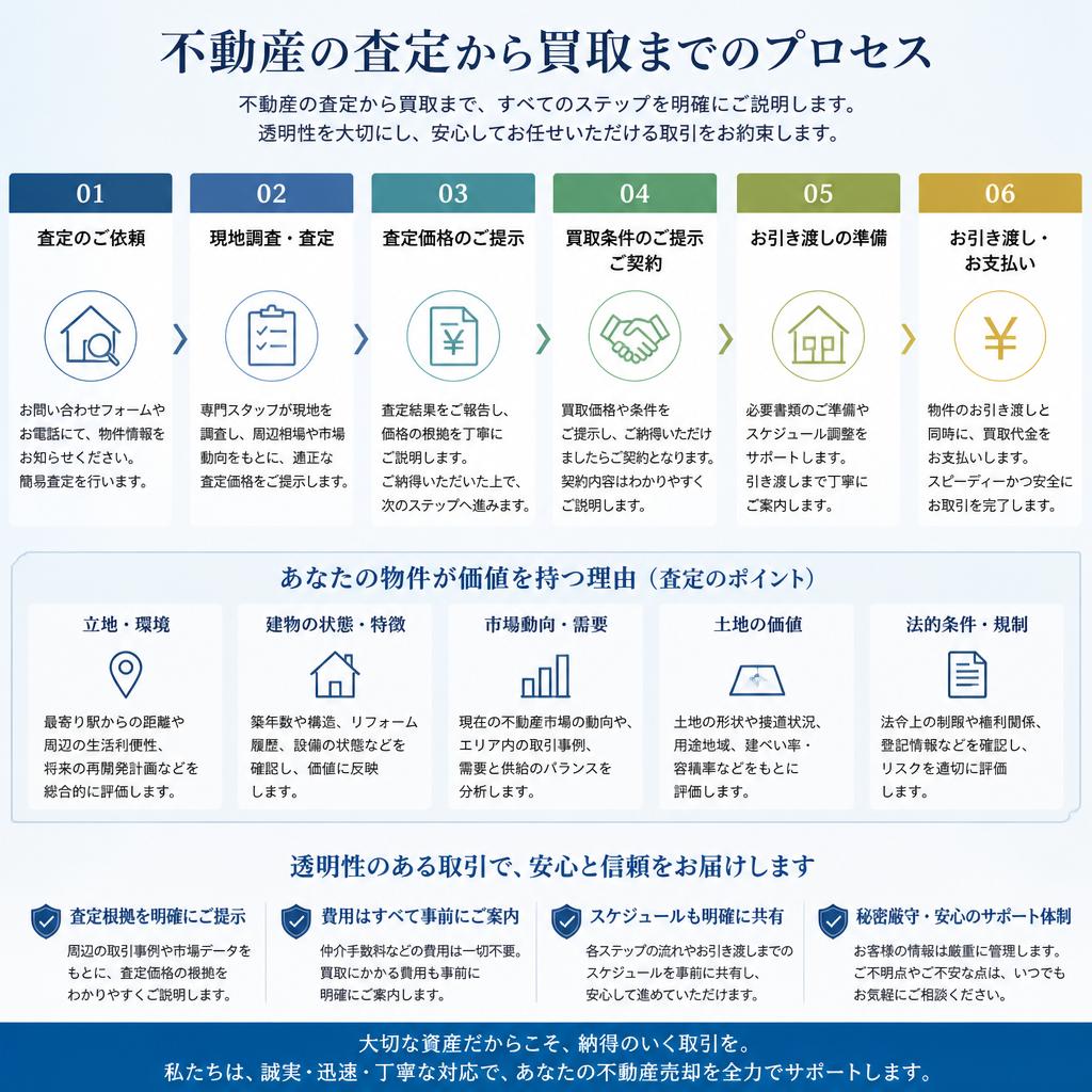 査定と買取の流れ