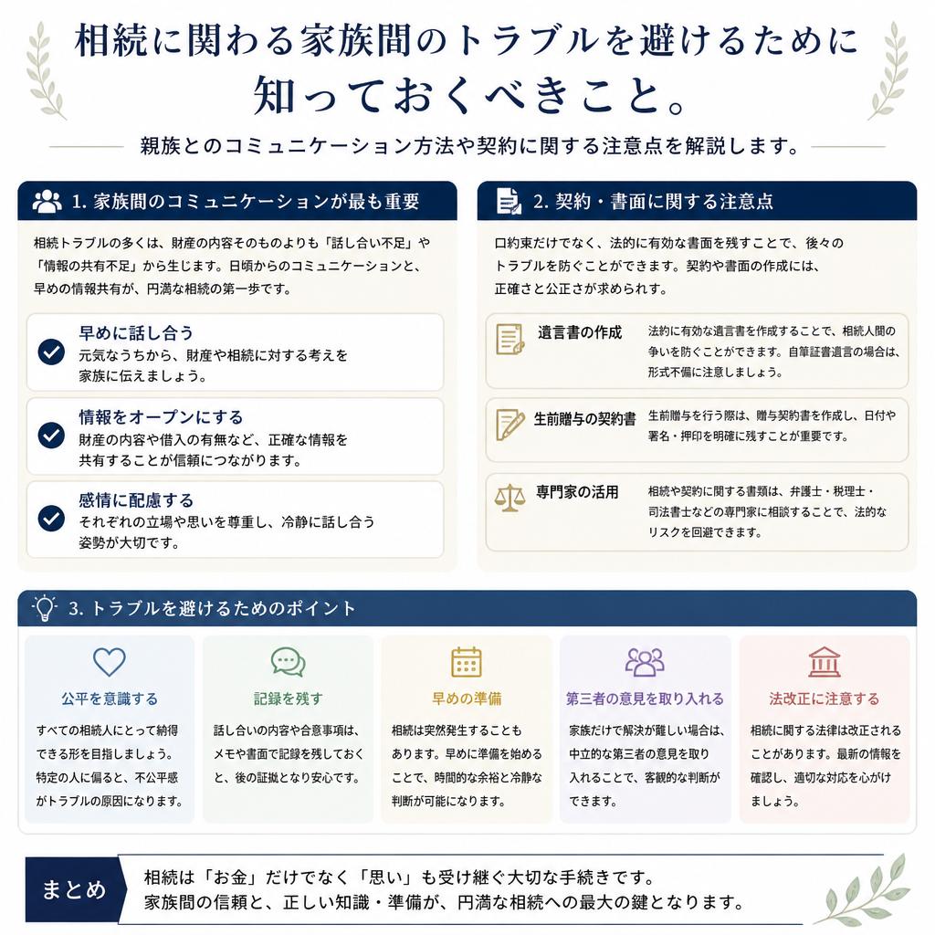 3. 相続トラブルを避けるためのポイント