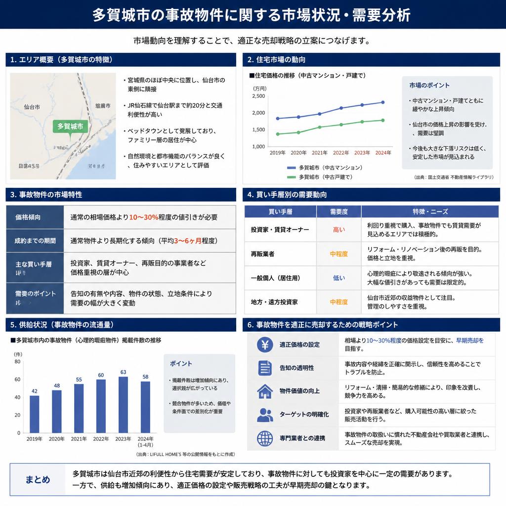 多賀城市における事故物件の市場動向
