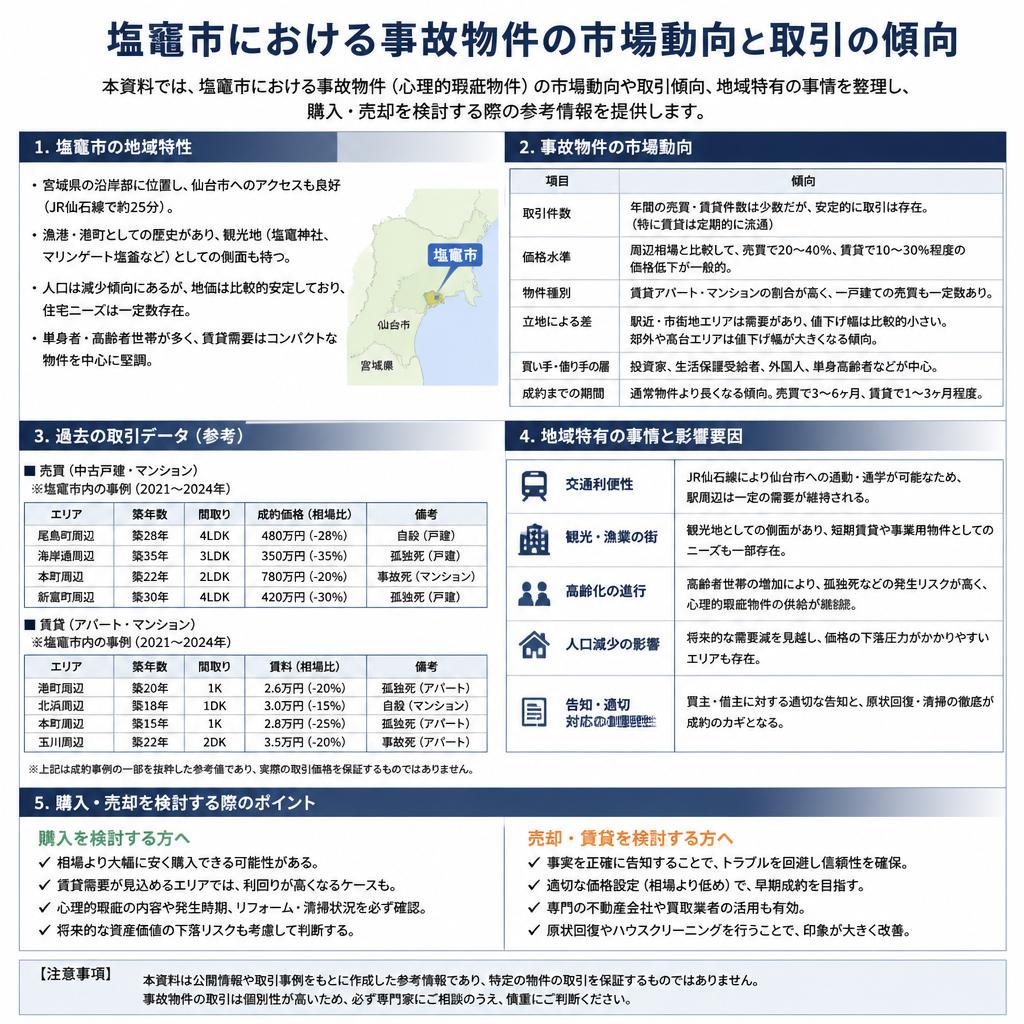 2. 塩竈市の事故物件市場の現状