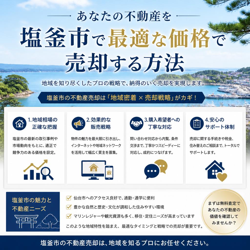 あなたの不動産を塩釜市で最適な価格で売却する方法