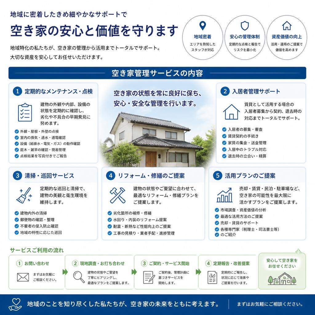 多賀城市の空き家管理サービス