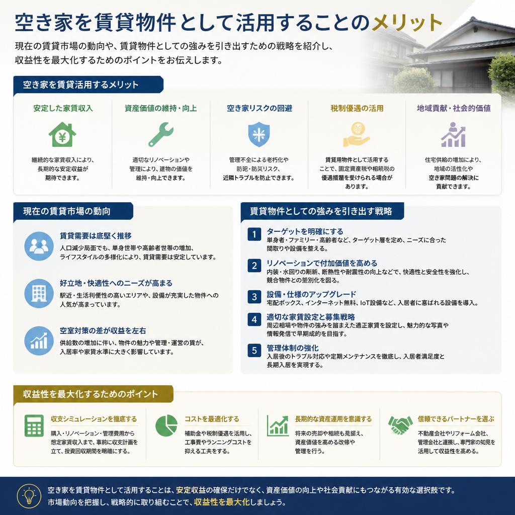 賃貸活用で安定した収益を
