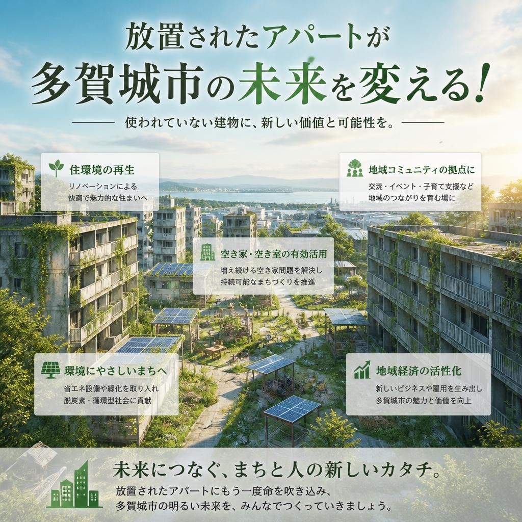放置されたアパートが多賀城市の未来を変える！