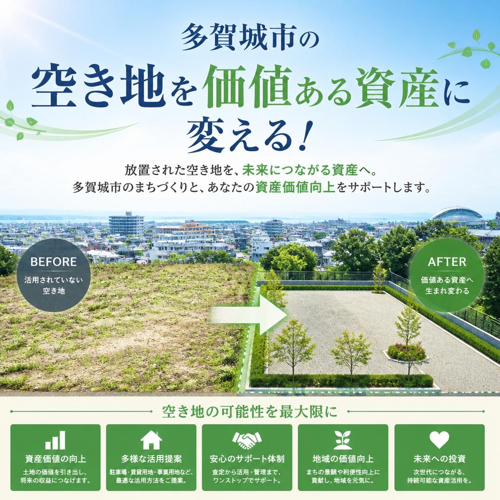 多賀城市の空き地を価値ある資産に変える！