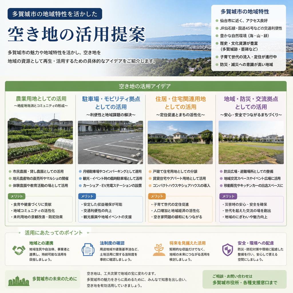 地域特性を生かした空き地活用法