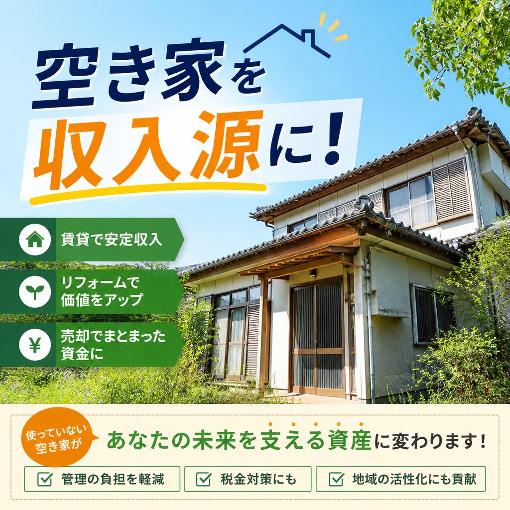 空き家を収入源に！