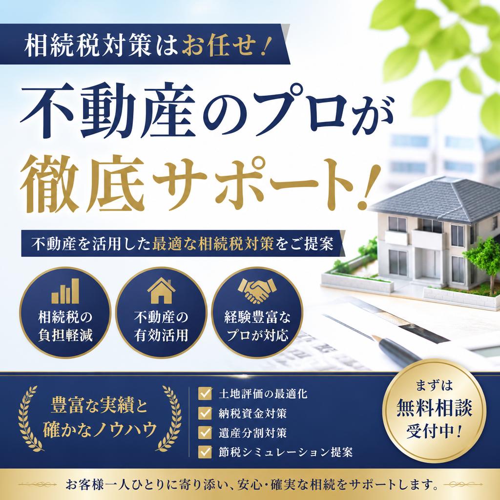 相続税対策はお任せ！不動産のプロが徹底サポート！