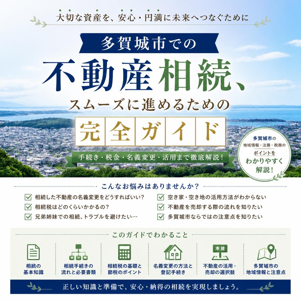 多賀城市での不動産相続、スムーズに進めるための完全ガイド