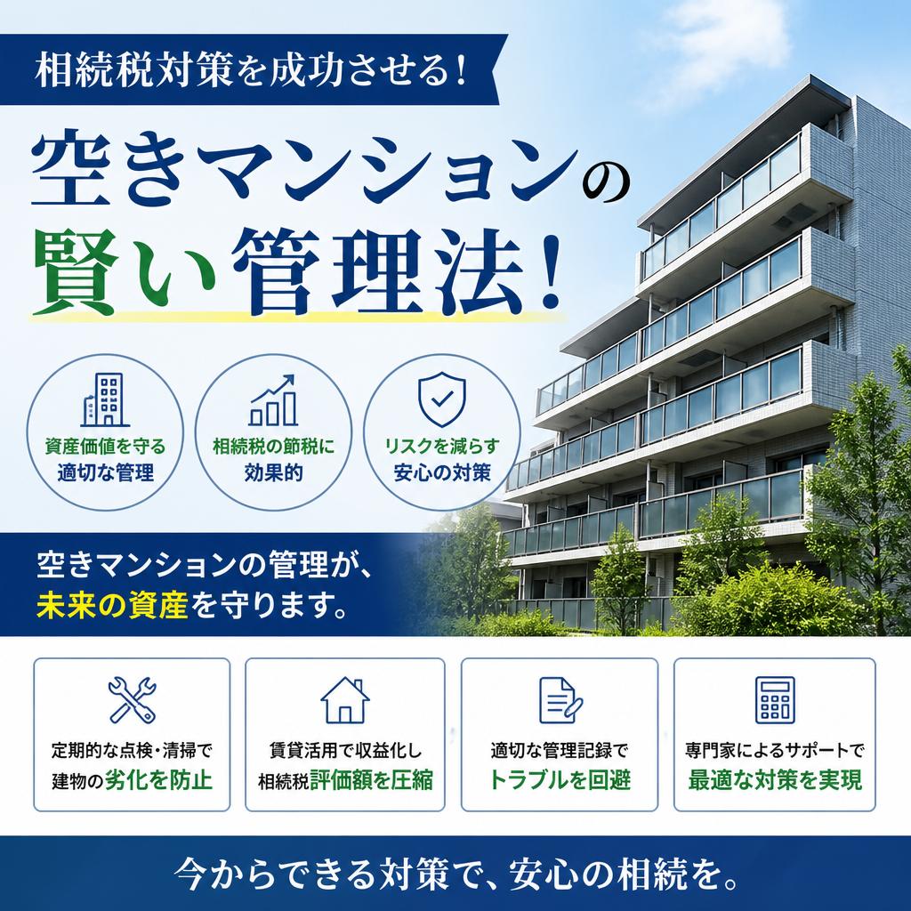 相続税対策を成功させる！空きマンションの賢い管理法！
