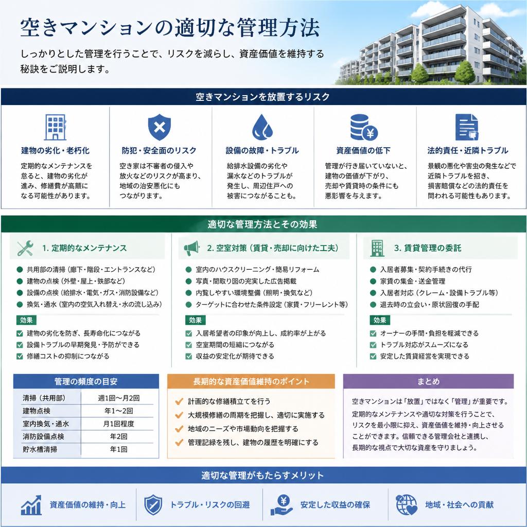 空きマンションの管理方法とは？