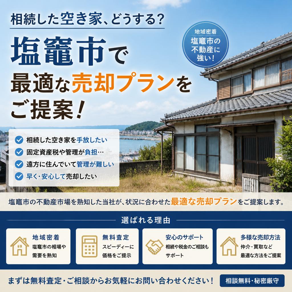 相続した空き家、どうする？塩竃市で最適な売却プランをご提案！