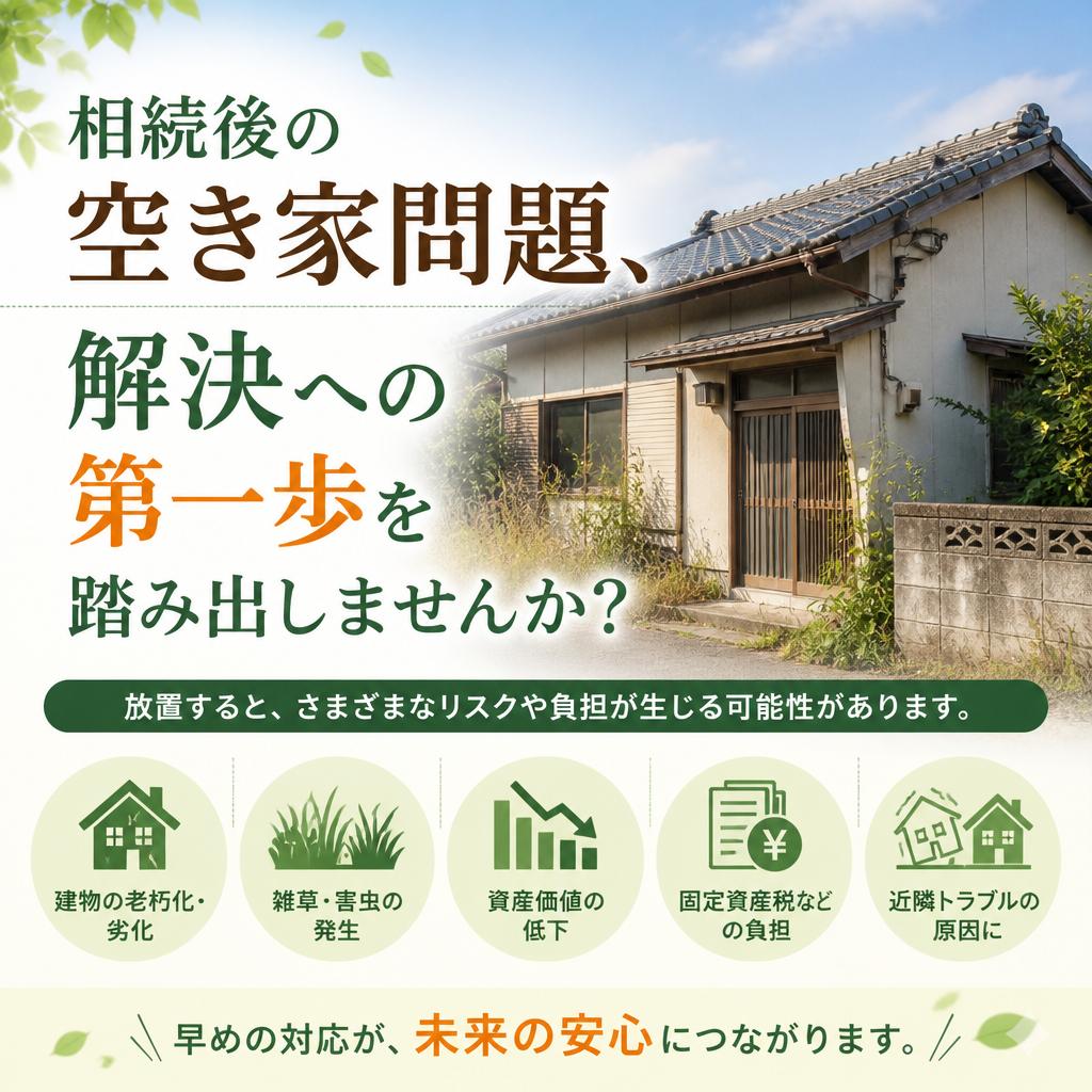 相続後の空き家問題、解決への第一歩を踏み出しませんか？