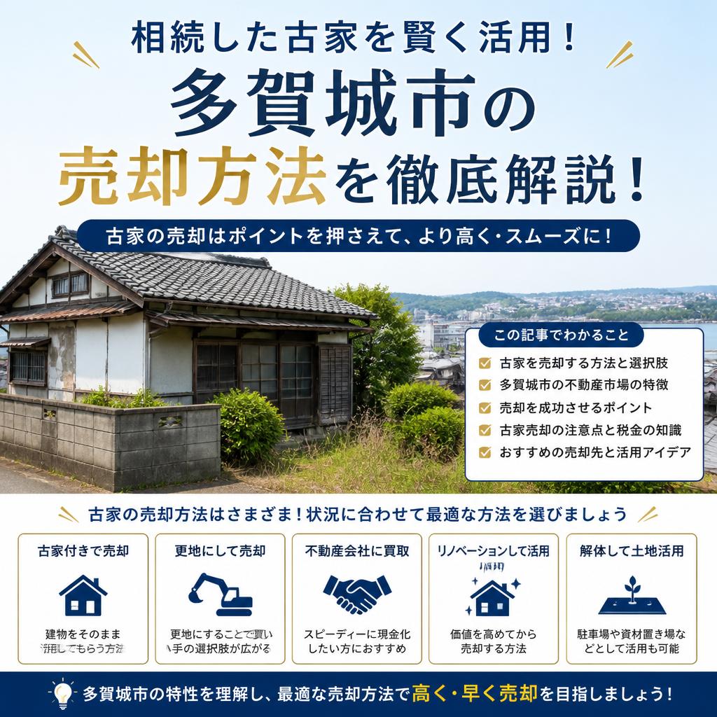 相続した古家を賢く活用！多賀城市の売却方法を徹底解説！