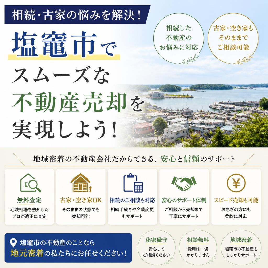 相続・古家の悩みを解決！塩竃市でスムーズな不動産売却を実現しよう！