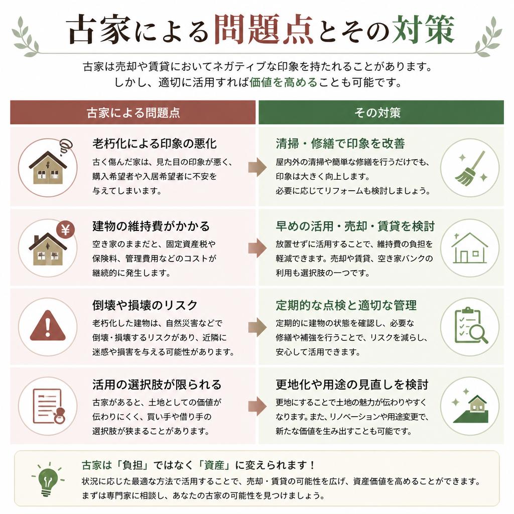 古家の持つデメリットと適切な対策