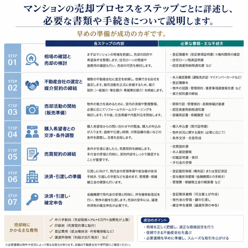 売却の流れとスムーズな進め方