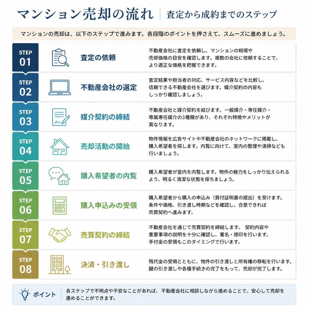 多賀城市のマンション売却の流れ