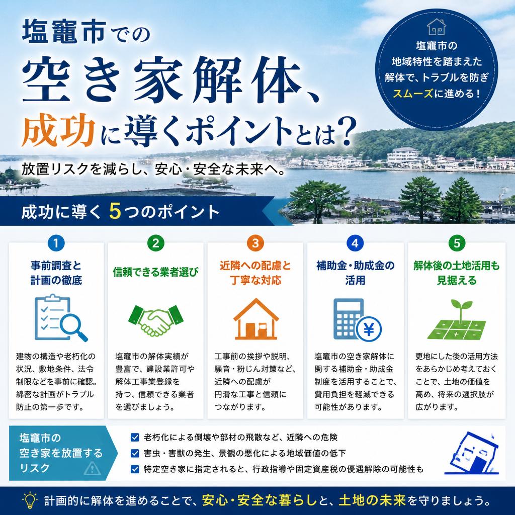 塩竈市での空き家解体、成功に導くポイントとは？