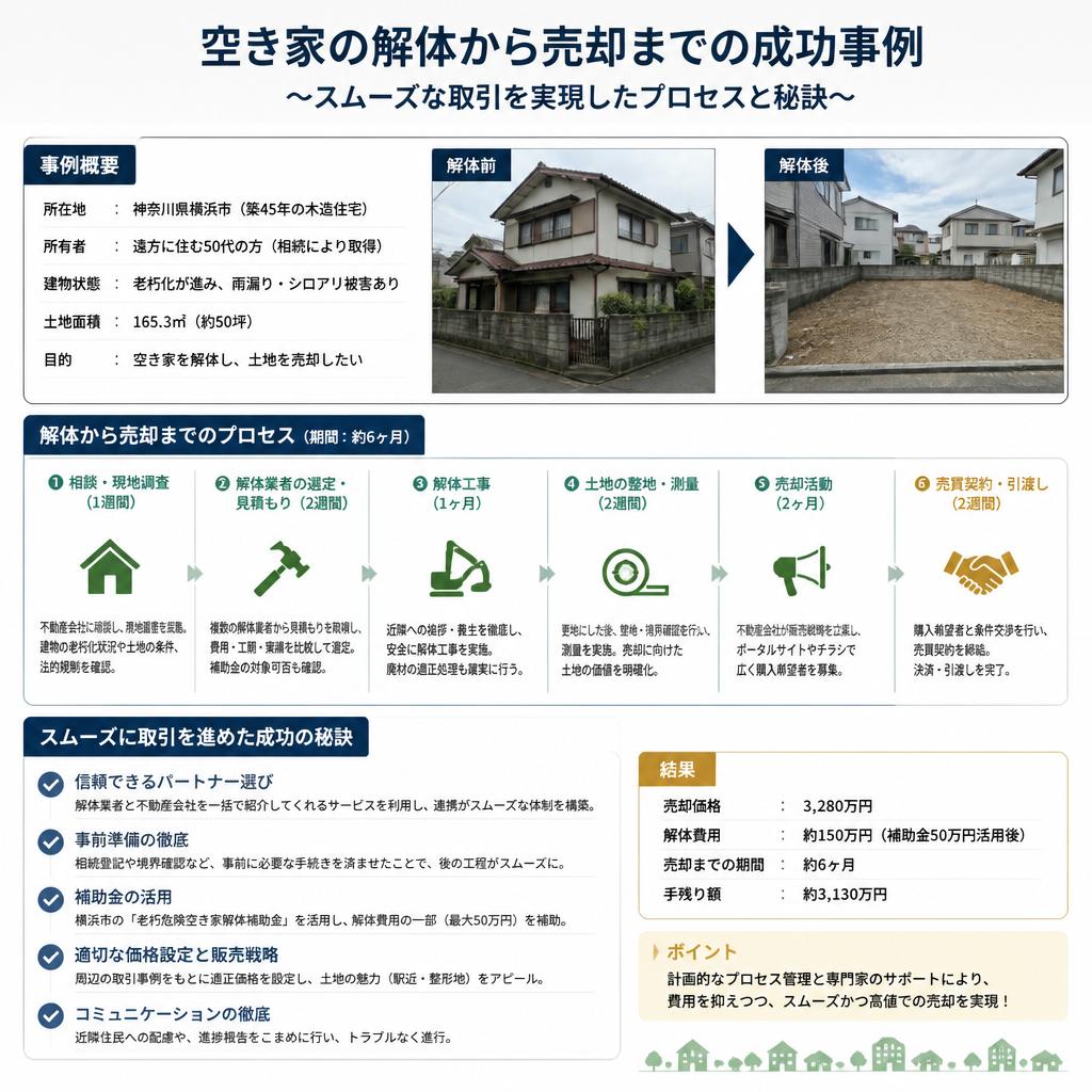 成功事例から学ぶ解体と売却の流れ