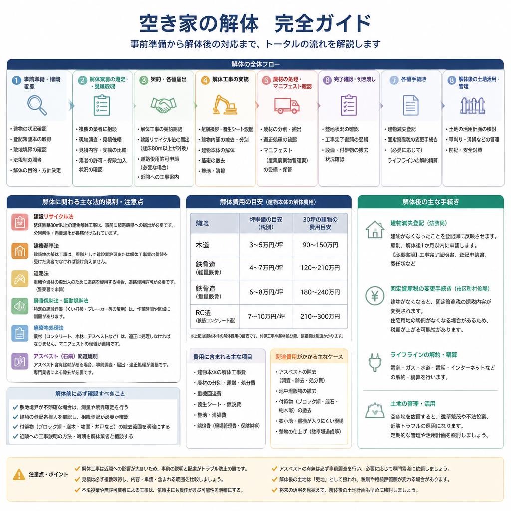 2. 空き家の解体手順と注意点