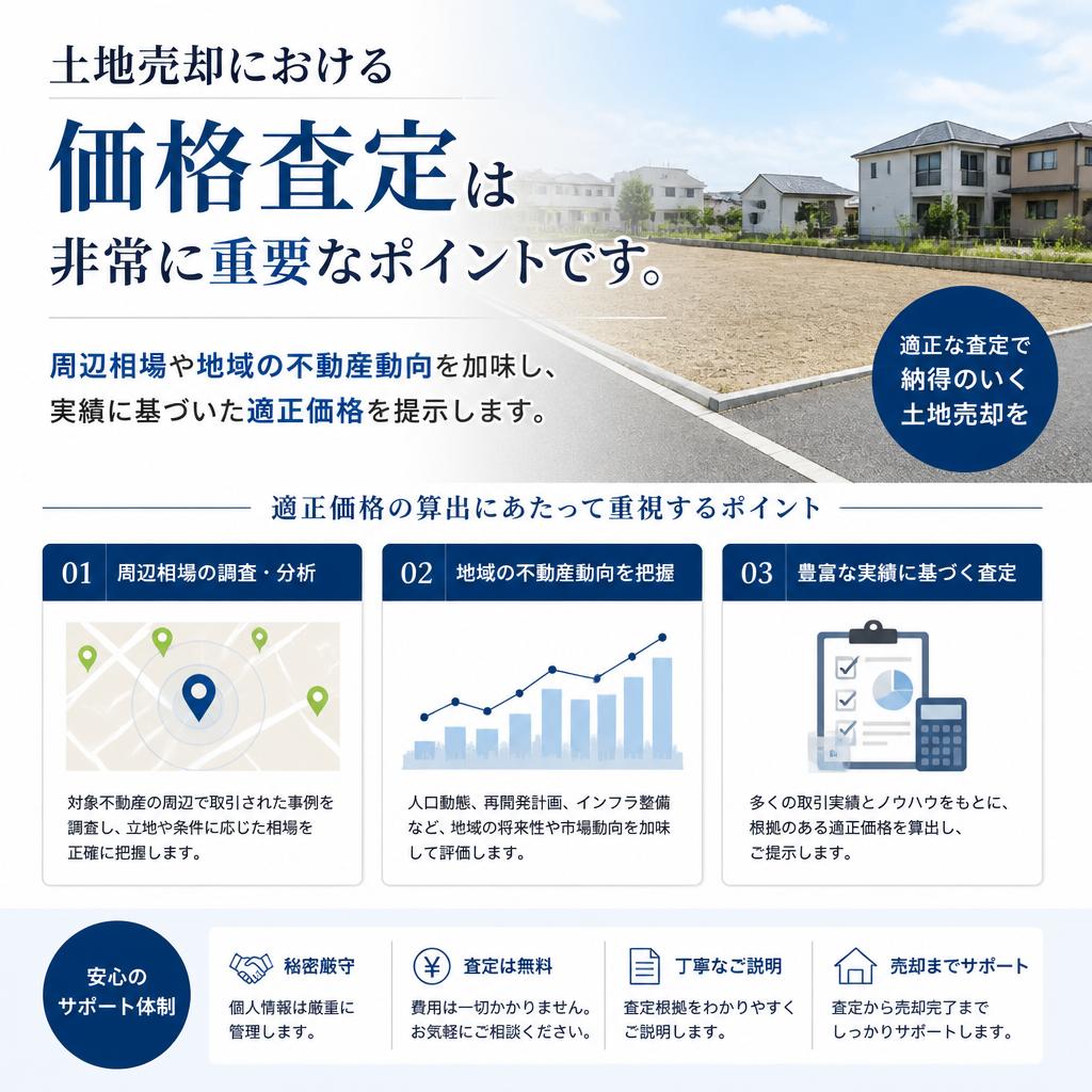 市場における土地の価格査定