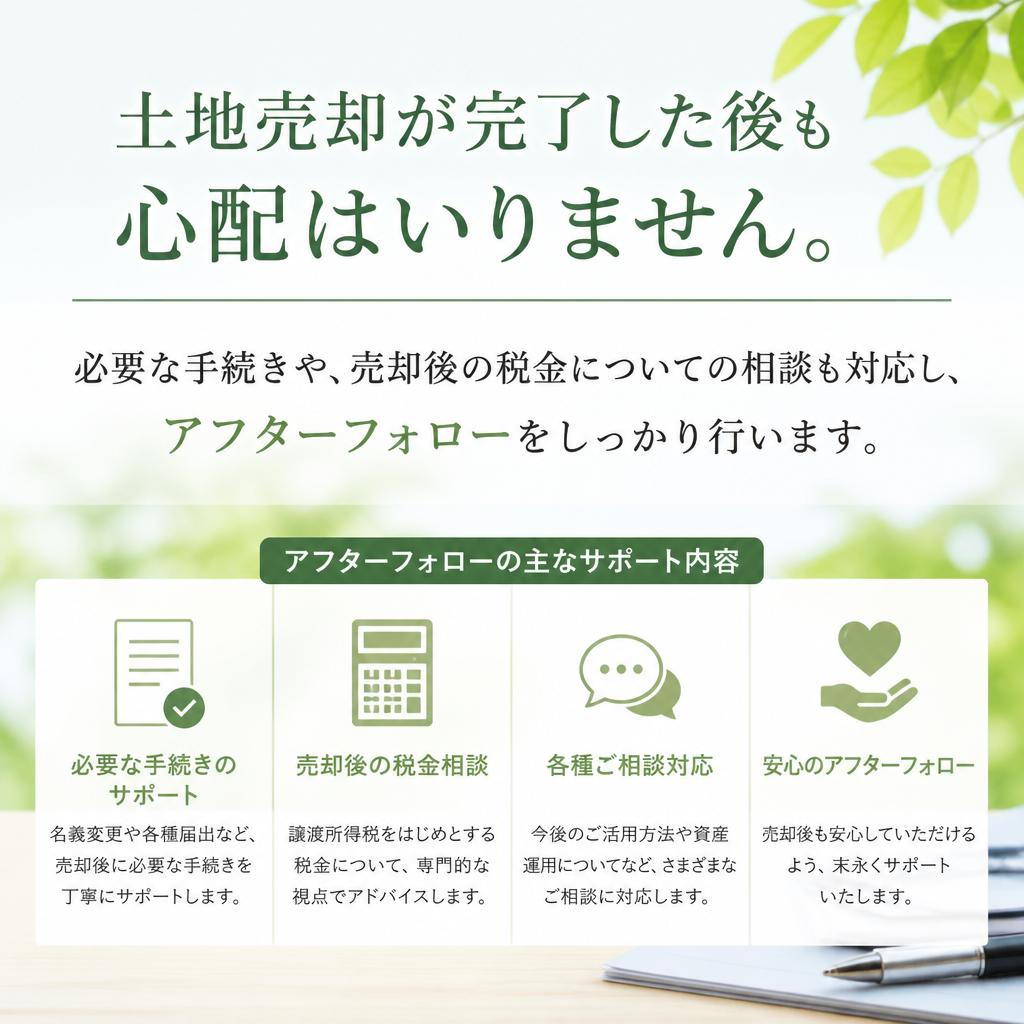 売却後のサポート体制