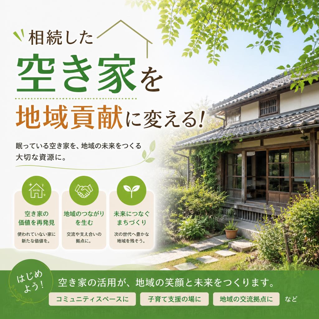 相続した空き家を地域貢献に変える！