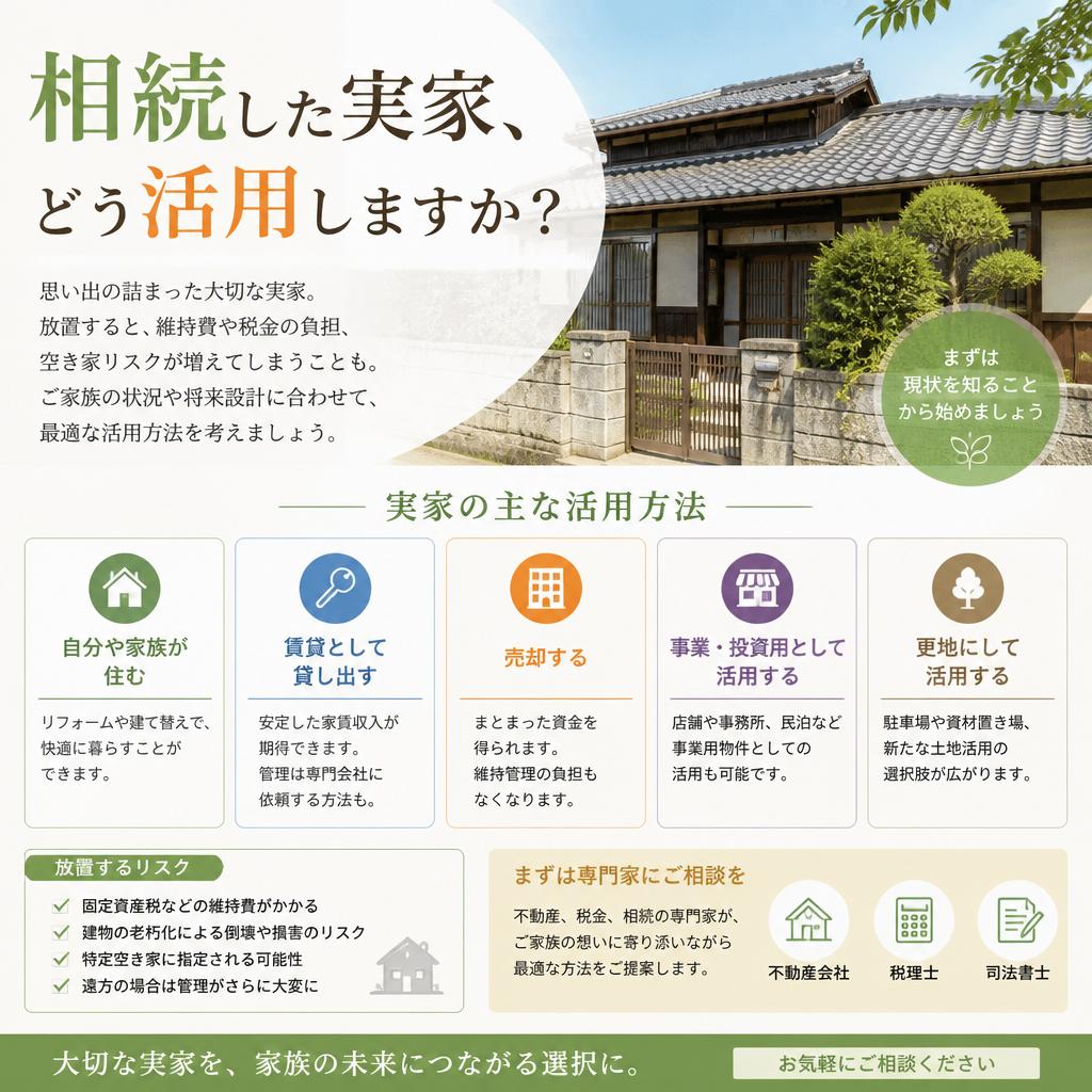 相続した実家、どう活用しますか？