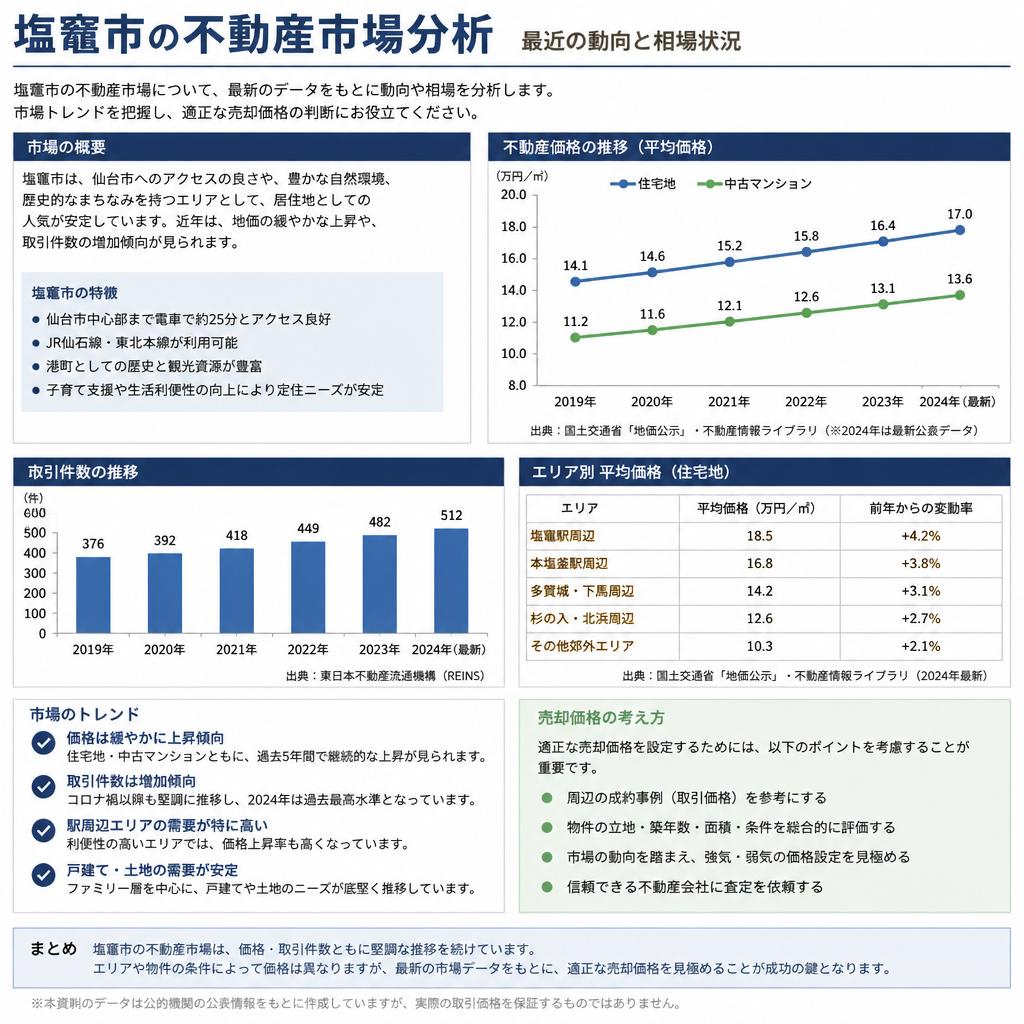2. 塩竃市の不動産市場の現状