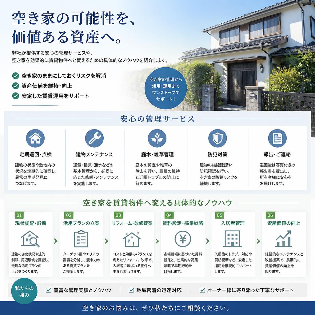 空き家管理の安心サポート