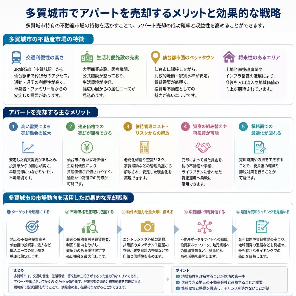 多賀城市のアパート売却のメリット