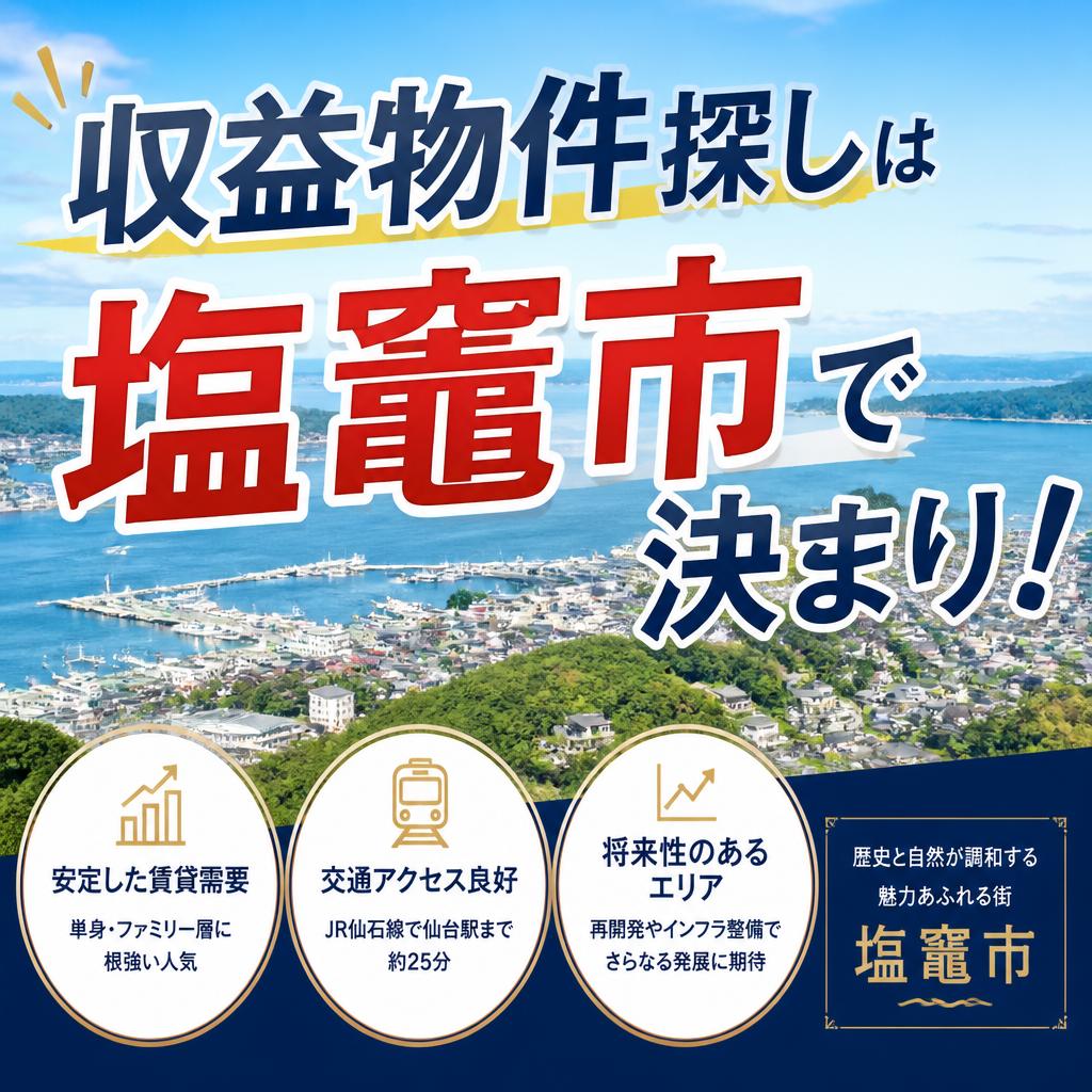 収益物件探しは塩竃市で決まり！