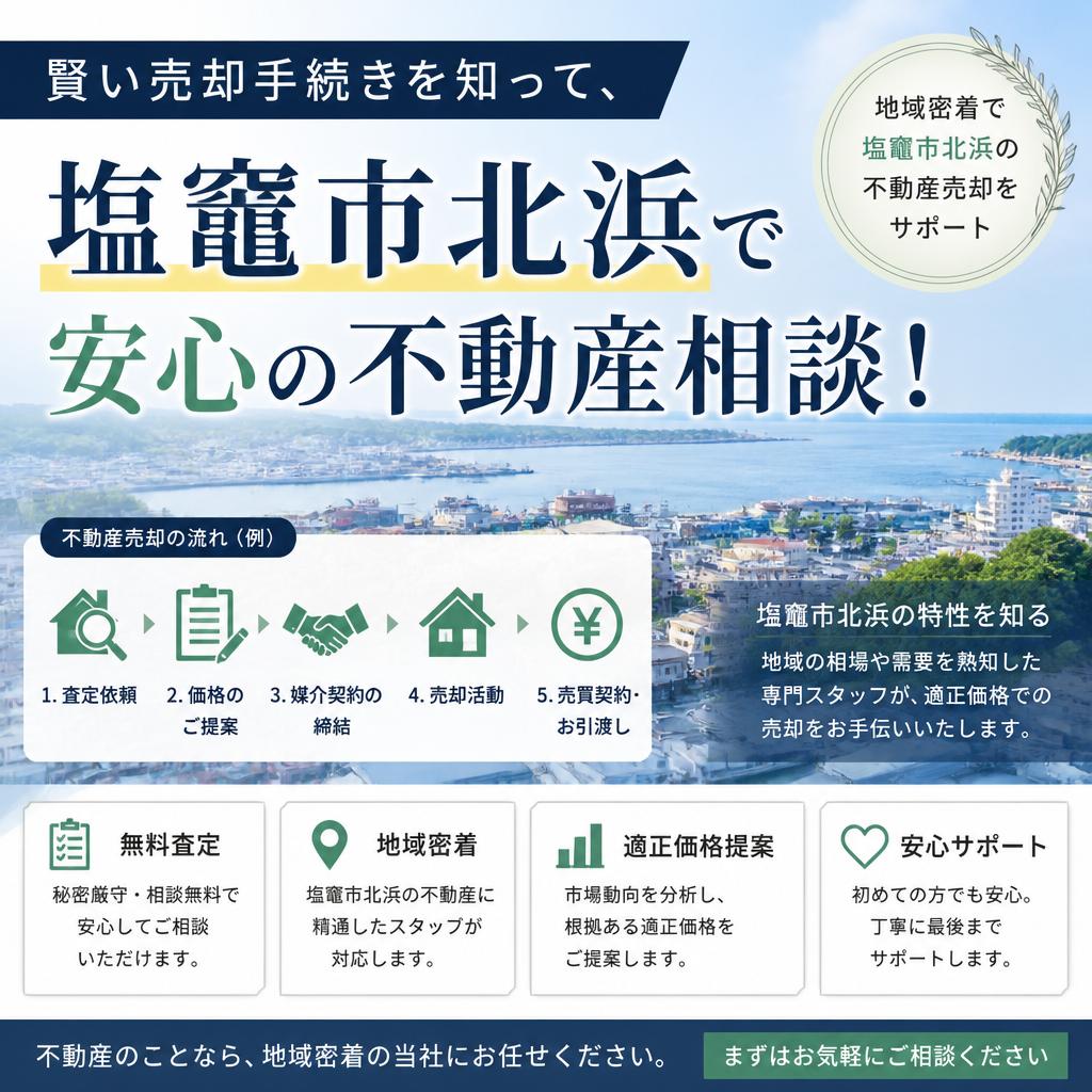賢い売却手続きを知って、塩竃市北浜で安心の不動産相談！