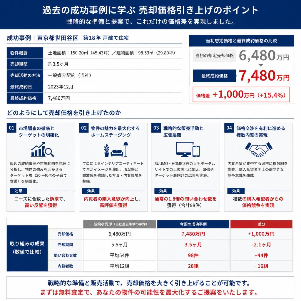 成功事例：実際の売却価格とプロセス