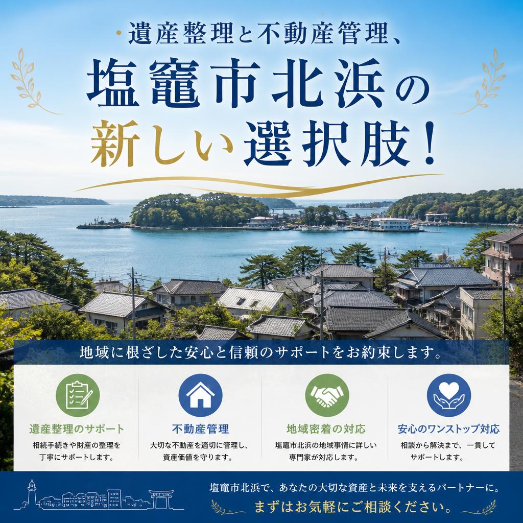 遺産整理と不動産管理、塩竃市北浜の新しい選択肢！